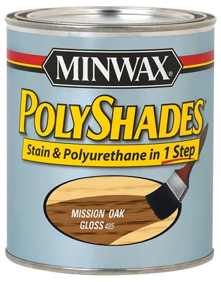 Polyshades Wood Stain, Mission Oak Gloss, 1/2 Pt.