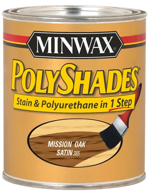 Polyshades Wood Stain, Mission Oak Satin, Qt.