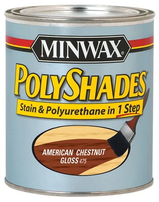 Polyshades Wood Stain, American Chestnut Gloss, Qt.