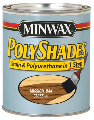 Polyshades Wood Stain, Mission Oak Gloss, Qt.
