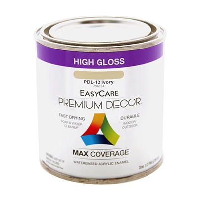 Premium Decor Ivory Gloss Enamel Paint, 1/2 Pt.