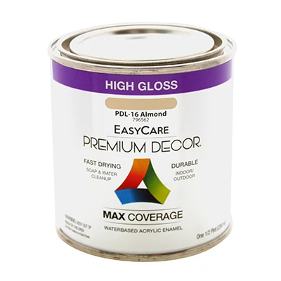 Premium Decor Almond Gloss Enamel Paint, 1/2 Pt.