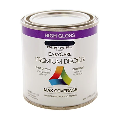 Premium Decor Royal Blue Gloss Enamel Paint, Half Pint