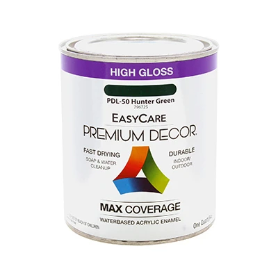 Premium Decor Hunter Green Gloss Enamel Paint, Quart - Pdl50-qt