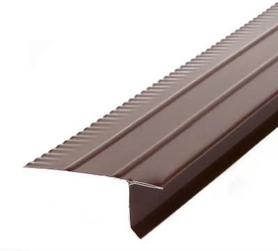 Roof Drip Edge, Brown Aluminum, 10-Ft.