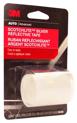 Reflective Safety Tape, Silver, 2 x 36 In.