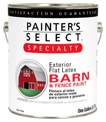 Specialty Barn & Fence Paint, Latex, Flat, White, Gallon