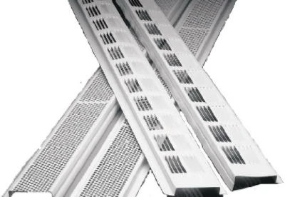 Continuous Soffit Vent, Mill Aluminum, 8 Ft.