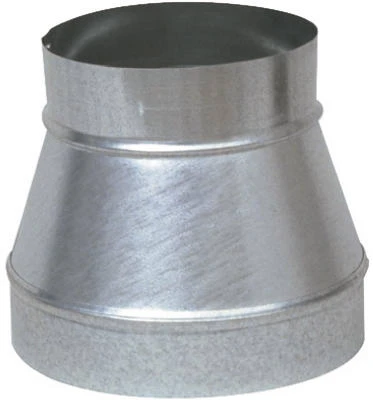 Hvac Duct Pipe Reducer/increaser, No Crimp, 28 Gauge, 8 X 7 Inches