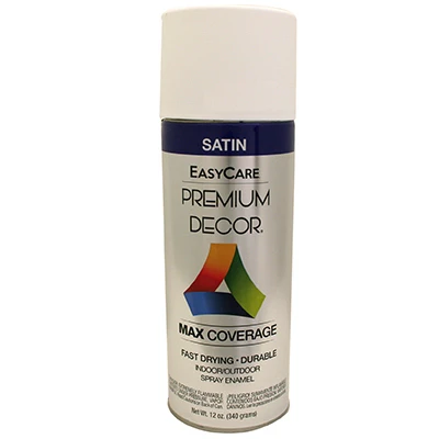 EASYCARE Premium Decor Spray Paint, White Satin, 12-oz.
