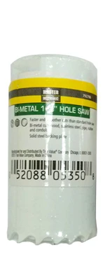 Bi-metal Hole Saw, 1-1/8-inch Arbor, High Speed Steel Cutting Edge