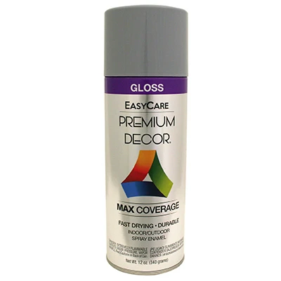 Premium Decor Spray Paint, Pewter Gray Gloss, 12 oz.