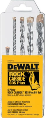 DeWalt 5 Pc. Carbide SDS Plus Hammer Bit Set HOWARD WALKER S TRUE VALUE
