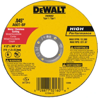 Thin Metal Cut-Off Wheel, 4-1/2 In.