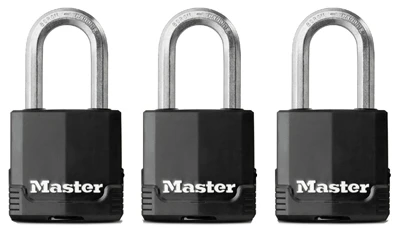 Magnum 1-3/4 In. Keyed-Alike Padlocks, All-Weather Cover, 3-Pack