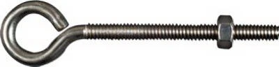 Eye Bolts, Stainless Steel, 1/4 x 4 In.