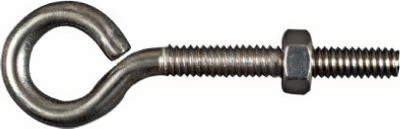 Eye Bolts, Stainless Steel, 1/4 x 3 In.