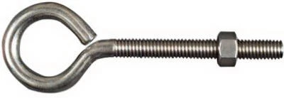 Eye Bolts, Stainless Steel, 3/8 x 5 In.