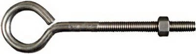Eye Bolts, Stainless Steel, 3/8 x 6 In.