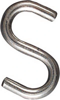 Open S Hook, Steel, 1-1/2 In.