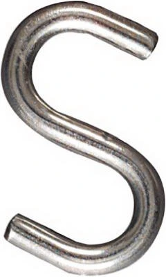 Open S Hook, Stainless Steel, 2 In.