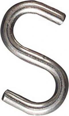 Open S Hook, Stainless Steel, 2-1/2 In.