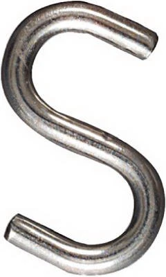 Open S Hook, Stainless Steel, 3 In.