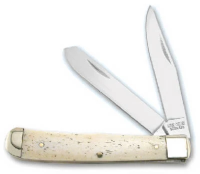 Mustang Trapper Knife, 2-Blade, Bone Handle