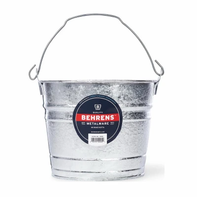 Utility Pail, Rust-Proof Galvanized Steel, 5-Qts.