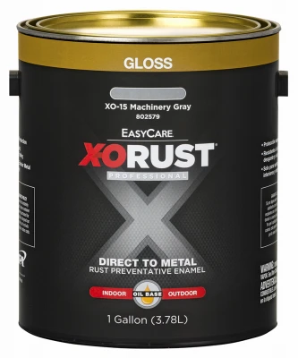 X-O Rust Interior/Exterior Anti-Rust Enamel, Gloss Machinery Gray, Oil-Base, 1 Gallon