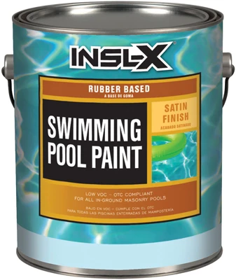 Swimming Pool Paint, Rubber Based, White Satin, 1-Gallon