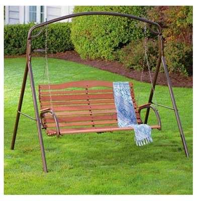 Woodlawn Bronze Patio Swing Frame, 71.5 Inches Wide, Durable Outdoor Seating Frame