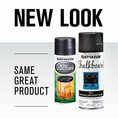 11 Oz. Black Erasable Chalkboard Spray Paint - Multi-surface Use