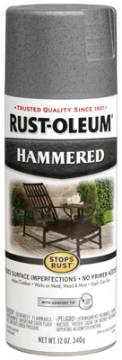 Stops Rust Hammered Spray Paint, Gray, 12-oz.