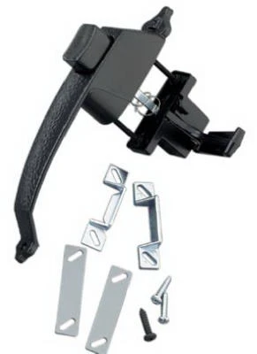 Screen & Storm Door Latch, Push-Button, Colonial Hammered Black