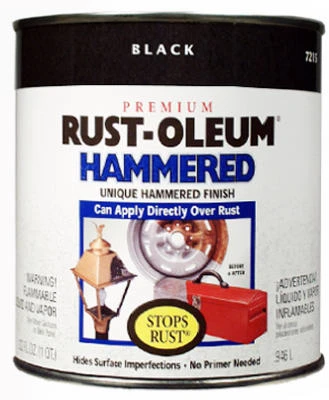 Qt. Black Hammered Rust Preventative Brush Paint