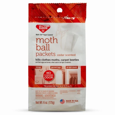 Moth-Tek Cedar Scent Moth Ball Packets, 6 oz.
