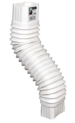 Gutter Flex Elbow, White, 2 x 3 In.