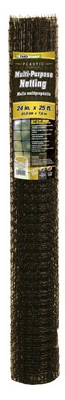 Multi-Purpose Mesh Netting, Black PVC, 2 x 25-Ft.