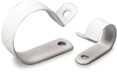 Cable Clamps, White Plastic, 1/2-In. I.D., 12-Pk.
