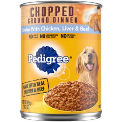 Dog Food, Chicken Beef & Liver, 13.2 oz. Can