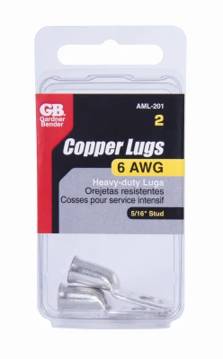 Xtreme Copper Lug, 5/16-In. Stud, 6 AWG, 2-Pk.
