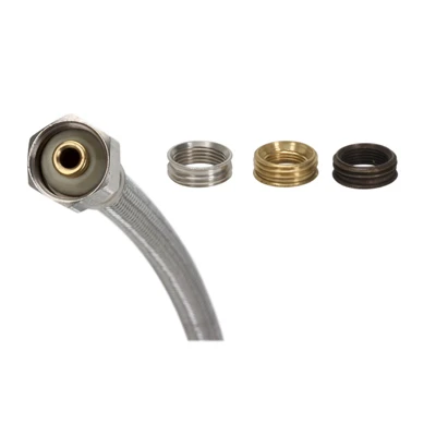 Faucet Connector, Braided Stainless Steel, 1/2-IP x 1/2-IP x 16-In.