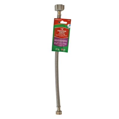 Toilet Connector Supply Line, Braided Stainless-Steel, 7/8-Female Ballcock x 16-In.
