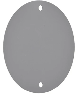 Gray Weatherproof Round Blank Cover With Gasket And Screws, Model Rbc-4