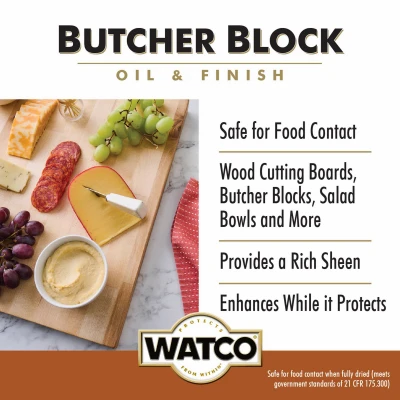 Butcher Block Finish Wood Sealer and Conditioner, Pint Container