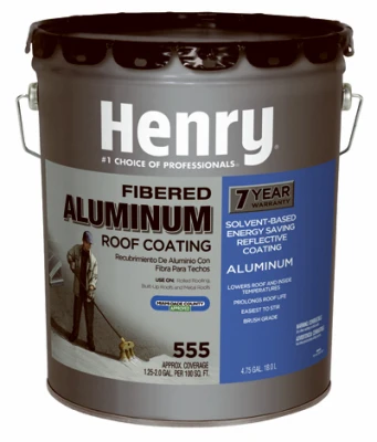 Aluminum Roof Coating, Fibered, 5-Gals.