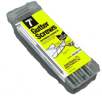 Gutter Screws, With 5 In. Ferrule With Bit, Brown, 7 In., 10-Pk.