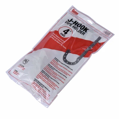DWV J-Hook Pipe Hanger Holder, 4 x 7 In., 4-Pk.