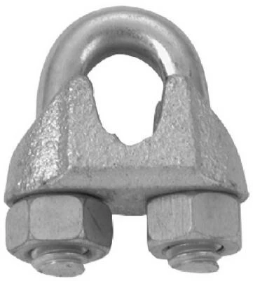 Wire Rope Clip, Galvanized Finish, Bulk, 3/16 In.